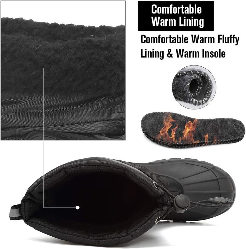 CIOR Kids Snow Boots for Boys Girls Toddler Winter Outdoor Boots Waterproof with Fur Lined(Toddler/Little Kids/Big Kid) - Image 3